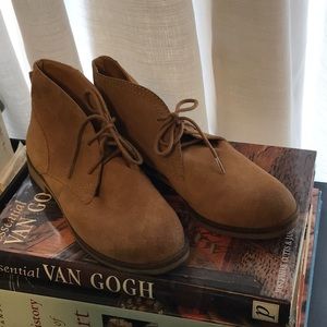 Lucky Brand Tan Leather Ankle Boots sz 5.5 bootie